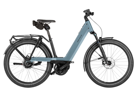 Riese & Müller Nevo5 vario CORE i fargen Blå (Ice Blue)