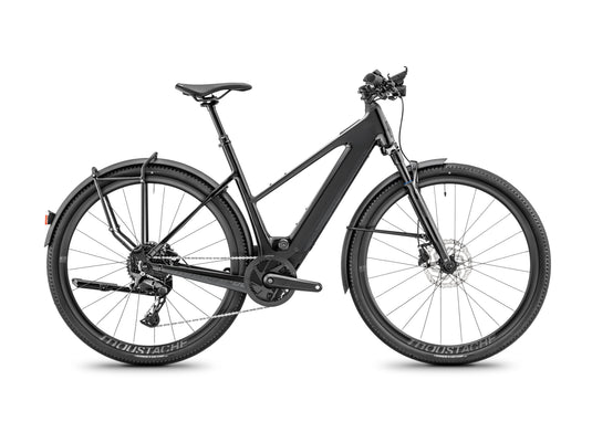 Moustache Dimanche 28 Urban 400Wh Open 2026 i fargen Svart (Black glossy)