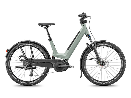 Moustache Xroad FS 4 Suspended 600Wh i fargen Grønn (Argile)