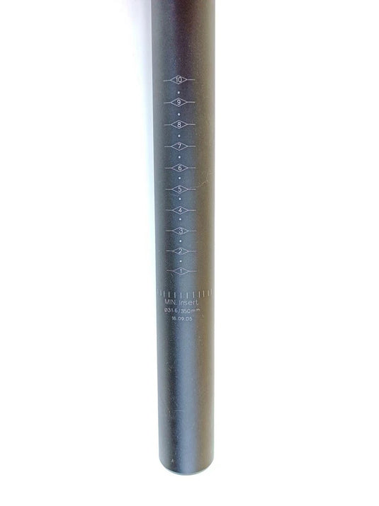 Setepinne /  Seatpost 31,6x350 / dempepinne Satori Elegence , black matt (H)