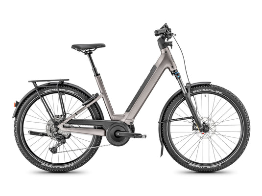 Moustache Xroad 6 800Wh Open i fargen Grå (Titanium)