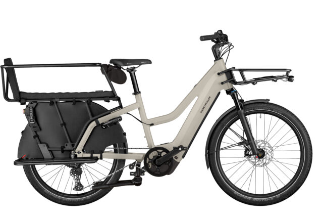Riese & Müller Multicharger3 Mixte GT Family – midtail familie-elsykkel med Bosch Performance Line PX motor og barnegrind